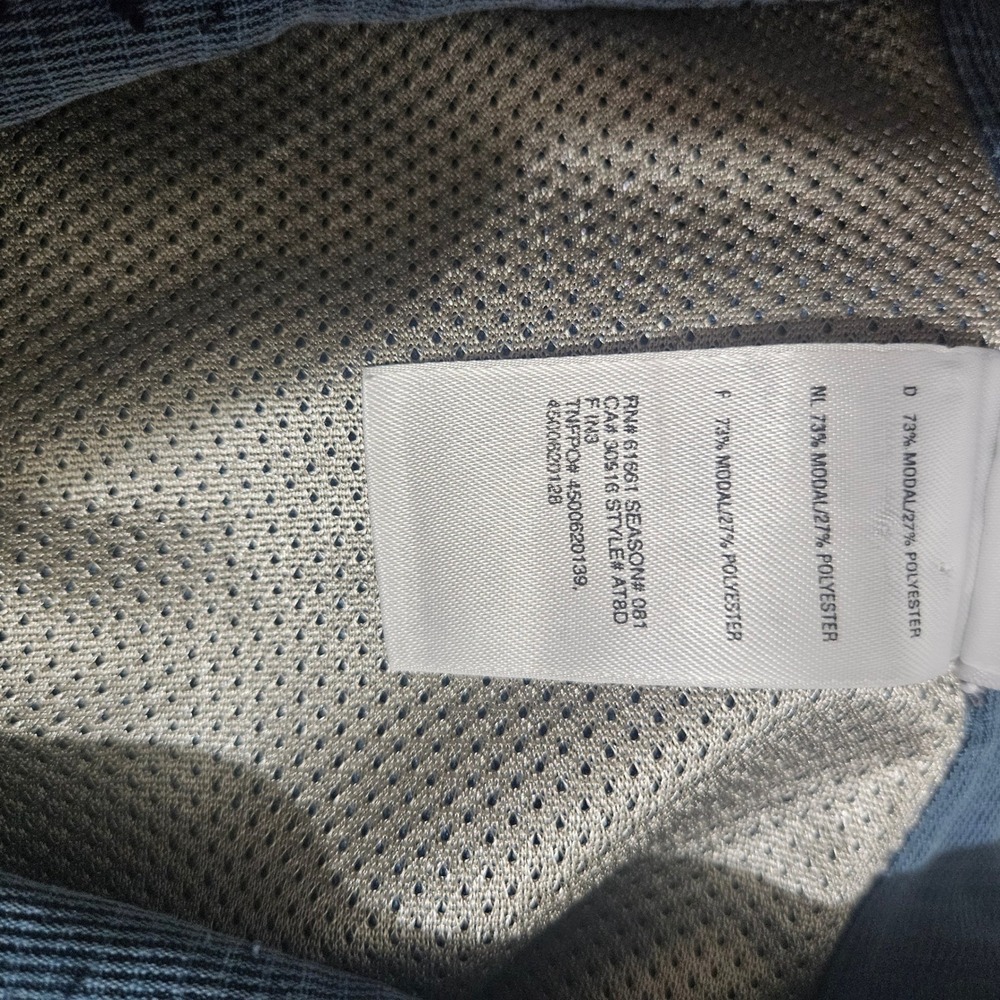 The North Face Mens XXL Blue Textured Short Sleeve Button Up Shirt AT8D - Picture 4 of 7